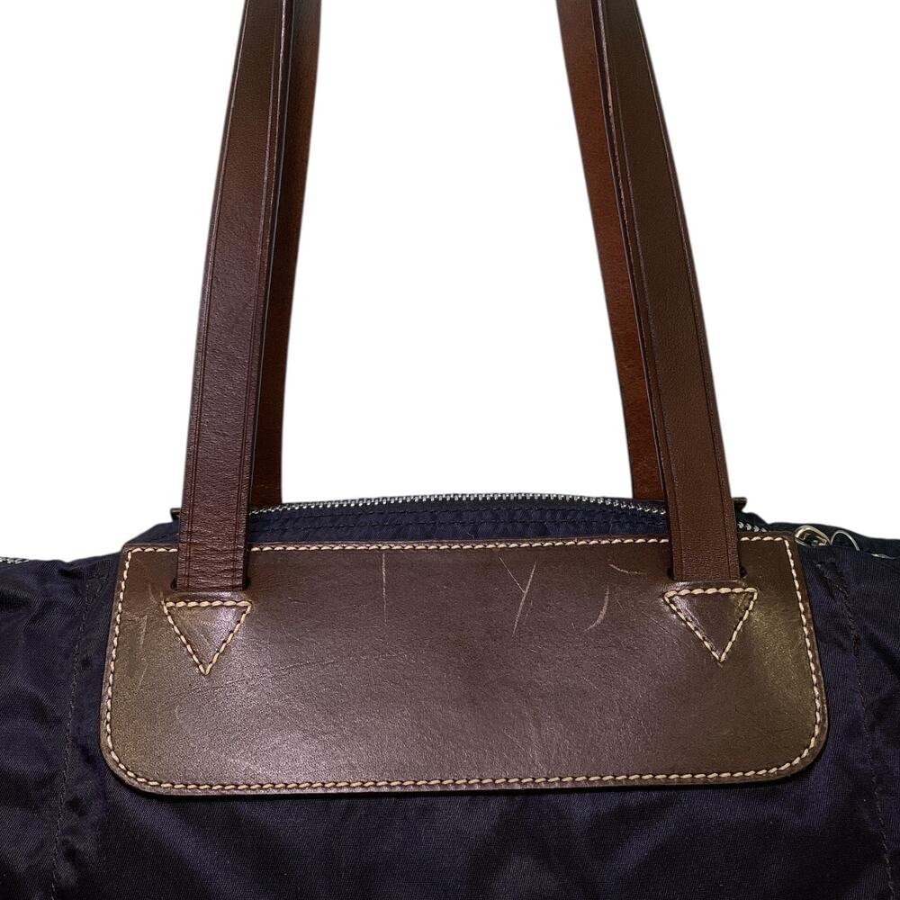 Dooney & Bourke Nylon Shopper Tote with Leather Trim in Navy - Picture 6 of 7